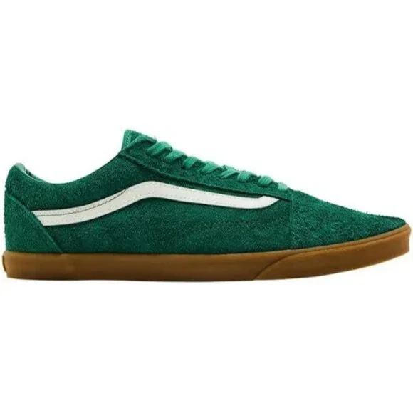 Vans Old Skool Lowpro Green Suede Leather Skate Shoes Mens Size: 9.5 - NEW
